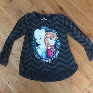 Girls Frozen long sleeve tee with high/low hem